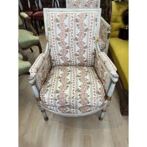 Directoire Period Reupholstered Armchair