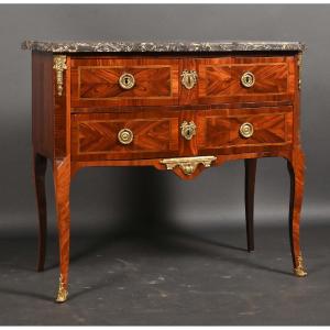 Marquetry Chest Of Drawers Transition Period Stamped
