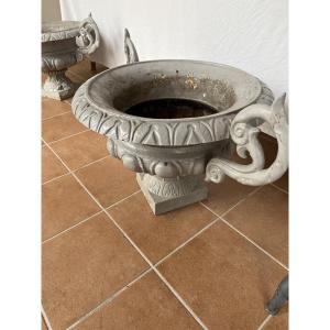 Pair Of Large 19th Century Cast-iron Park Bowls