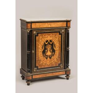 Napoleon III Period Marquetry Sideboard With Detached Columns