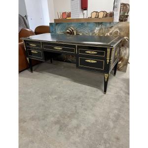 Beautiful Louis XVI Style Lacquered ...minister Flat Desk