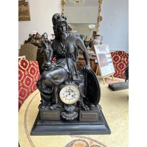 Important Athena Clock 19th Century