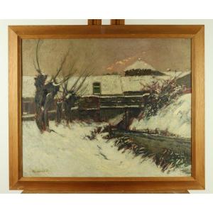 Winter Landscape, By F. Lambert