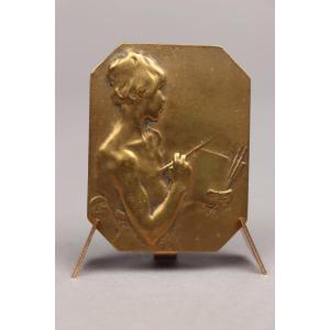 Painting, Bronze Medal By Alexandre Charpentier