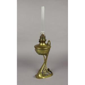 Kerosene Lamp By Georges Leleu