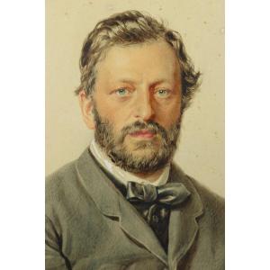 Portrait Of A Man By Josef Kriehuber