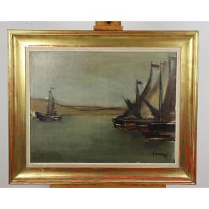 Boats By The Sea By Albert Saverys