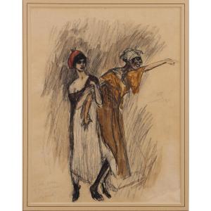 La Fille Putain Et La Mère Ivre By Félicien Rops