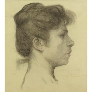 Profile Of A Woman By Armand Rassenfosse