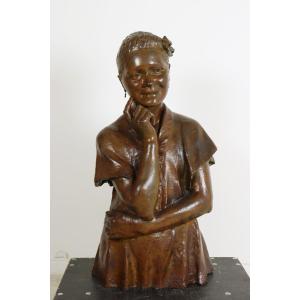 Bust Of A Young Creole By Albert-césar Cappabianca