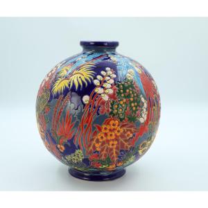 Boch Keramis Vase, Jungle Model