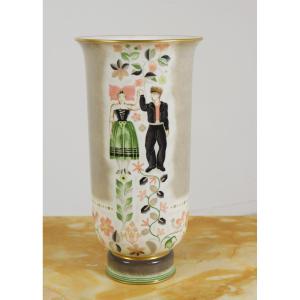 National Sèvres Porcelain Manufactory & Adrien-auguste Leduc, Vase With Alsatians