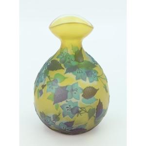 Gallé Ball Vase Decorated With Gentians