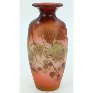 Gallé Vase With Grape Decoration