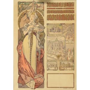 Austria At The World's Fair Poster By Alfons Mucha