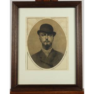Portrait Of Man In Bowler Hat