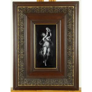 Terpsichore, Painted Enamel By Ernest Blancher