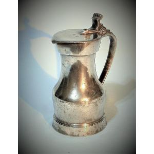 Pewter Wine Pitcher - Melun, 18th Century