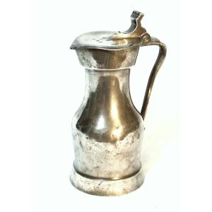 Pewter Wine Pitcher  - Mantes, 18th Century