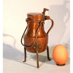 Rare Tiny Copper Coquemar - Circa 1800