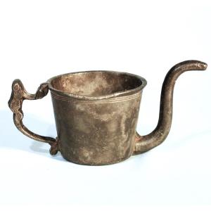 Medicine - Rare Pewter Sickness Bottle - Montbard, Early 19th Century