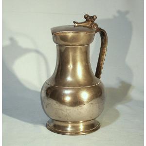 Pewter Wine Pitcher - Le Mans, 19th Century