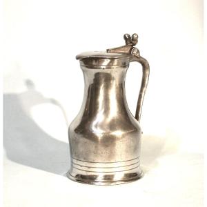 Beautiful And Rare Pewter Pitcher - Bayeux (lower Normandy), 18th Century