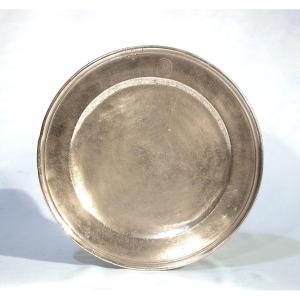 Very Rare Pewter Plate - Grenoble, 1702-1706