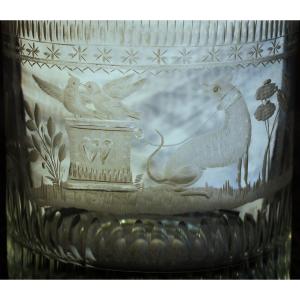 Engraved Glass Cup - England (?) - 1820