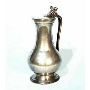 Pewter Wine Pitcher - Besançon, 18th Century.