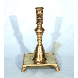 Torch - Brass Candle Holder - Spain, Circa 1700