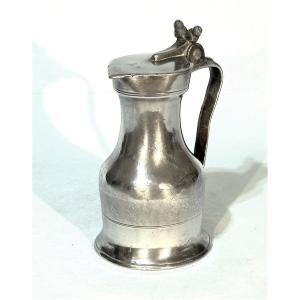 Pewter Wine Pitcher - Lower Normandy - 18th Century