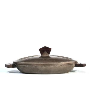 "art Deco" Pewter Covered Cup By F. Medoc