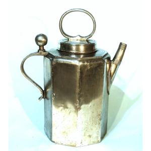 “schraubflasche” In Pewter - Rochlitz (saxon), 18th Century
