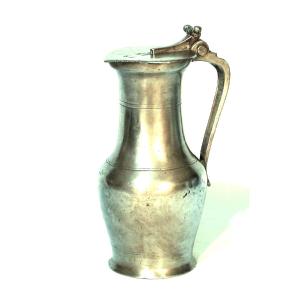 Pewter Wine Pitcher - Essoyes, 18th Century