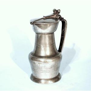 Rare Pewter Wine Pitcher - Bordeaux, 18th Century