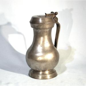 Pewter Wine Pitcher - Toulouse, Circa 1700.