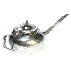 Sick Pewter Duck (baby Bottle) - Paris, 19th Century