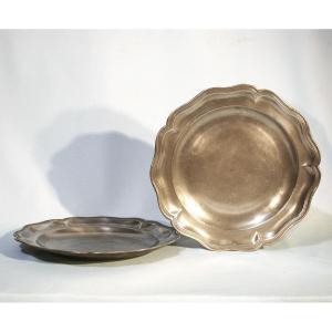 Pair Of Pewter Dishes - France, XVIII Th C
