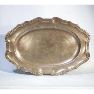 Very Large Pewter Dish - Lyon, 18th Century