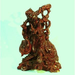 Chinese Sculpture - Taoist Immortal, Circa 1900