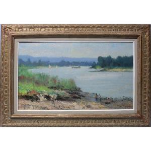 Painting By Jean Sieurin (school Of Rouen), 20th Century