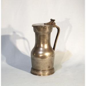 Pewter Wine Pitcher - Montereau, 18th Century