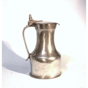 Pewter Wine Pitcher - Caen Or Bayeux, Circa 1800