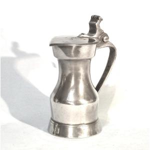 Very Rare Pewter Wine Pitcher - Eclaron (champagne), 18th Century