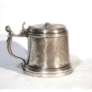 Pewter Mug - Dresden (region Of) - 17th Century