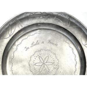 Pewter Plate - Mainz, 19th Century