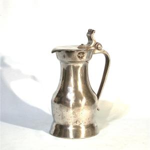 Pewter Wine Pitcher - Paris (poissy Gauge), 18th Century