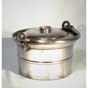 Pewter Dinner Carrier - Clamecy (burgundy), 19th Century