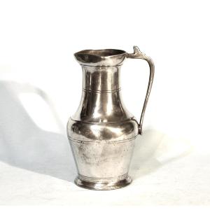 Open Pewter Wine Pitcher - Burgundy Or Champagne, 18th Century